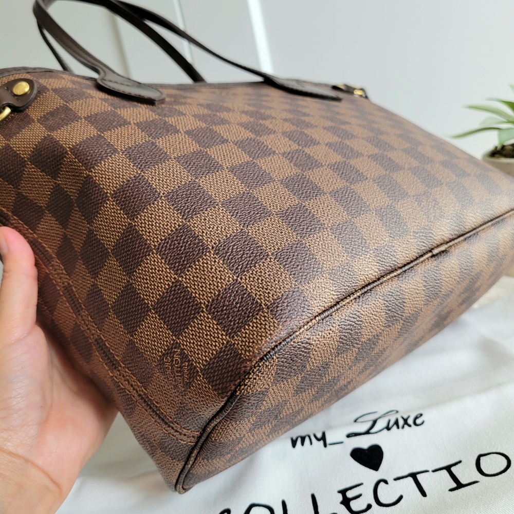 💕CLASSIC Tote Bag LOUIS VUITTON Neverfull PM Damier Ebene - Picture 10 of 16